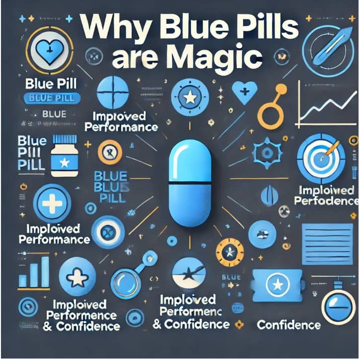 Blue pill benefits infographic