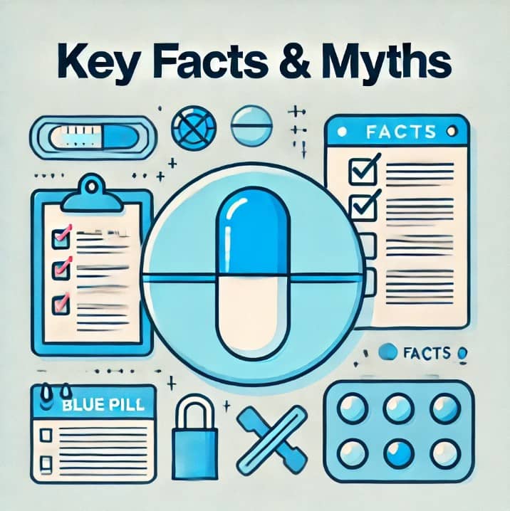 Blue pill checklist infographic