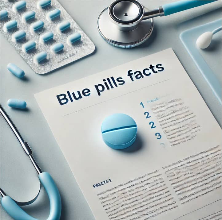 Blue pill with stethoscope