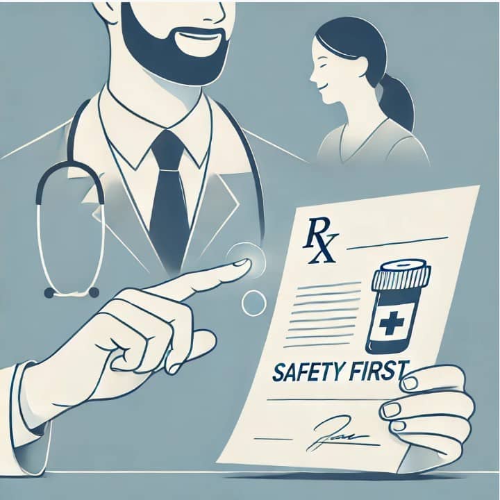 Doctor guiding prescription