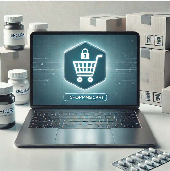 Secure shopping cart for buying Viagra online.