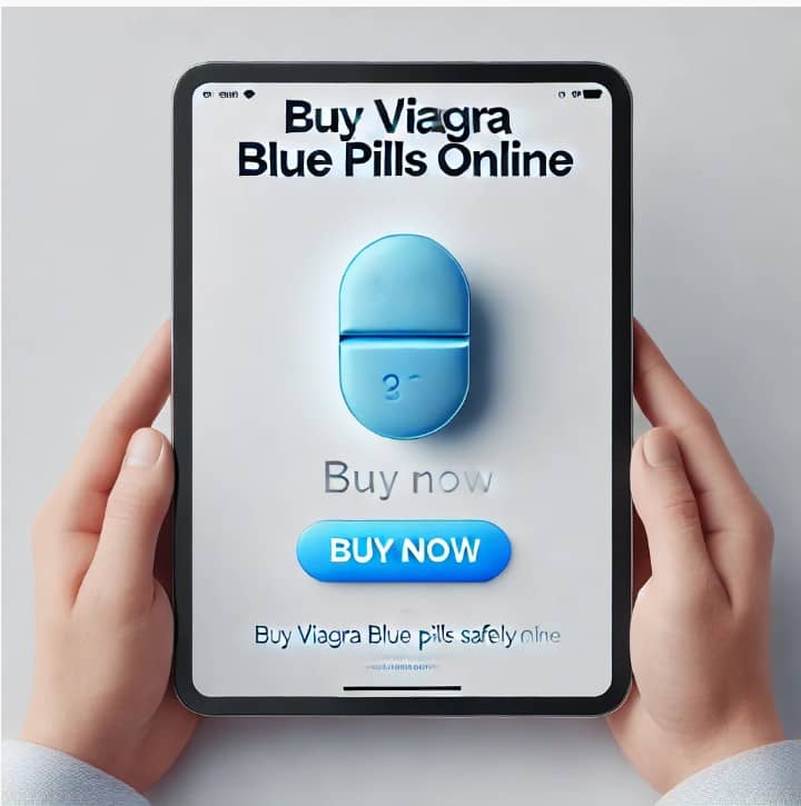 Tablet showing blue pill