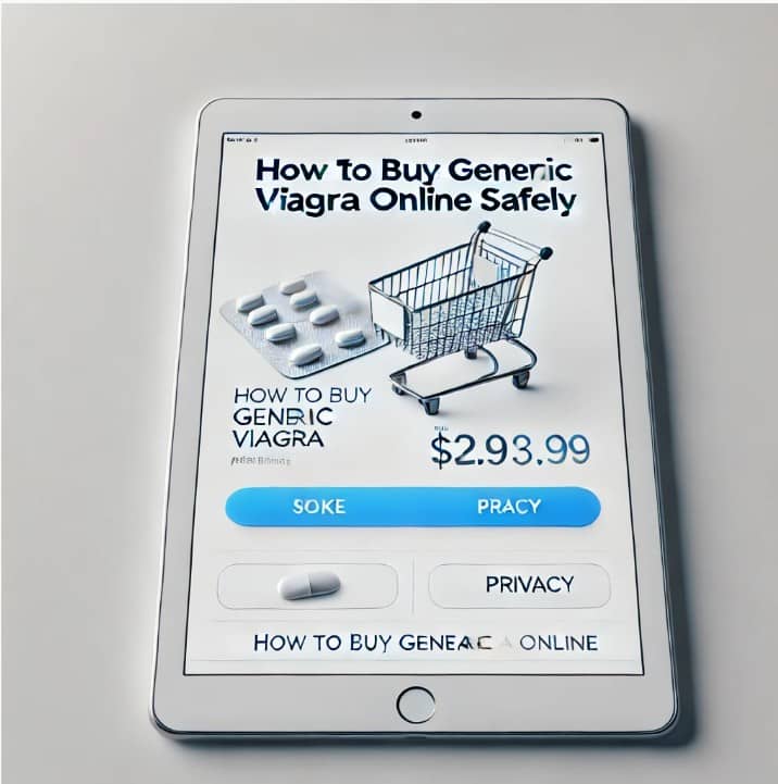 Tablet showing online purchase